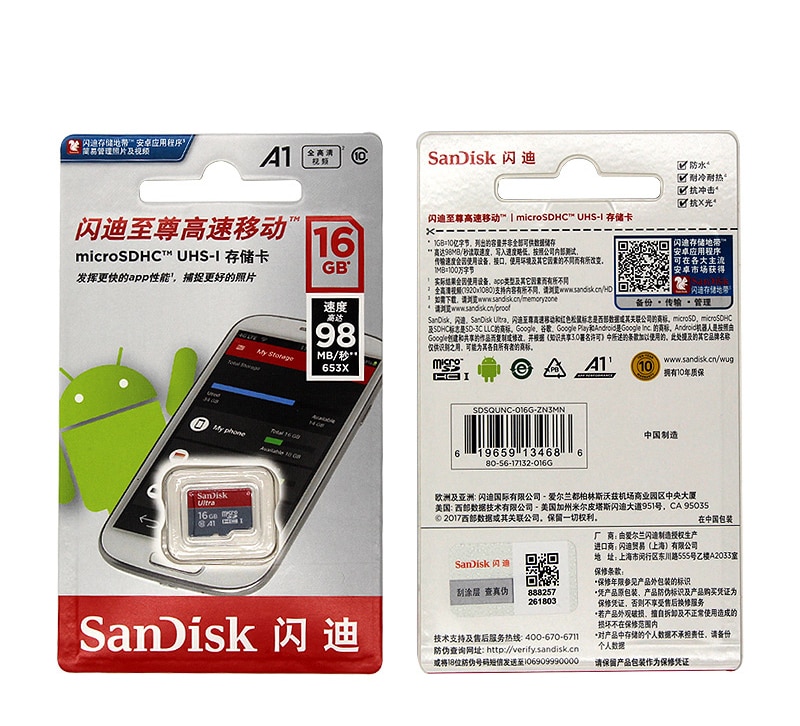 100% Original SanDisk Micro SD Card Ultra Memory Card 16gb 32gb 64gb 128gb