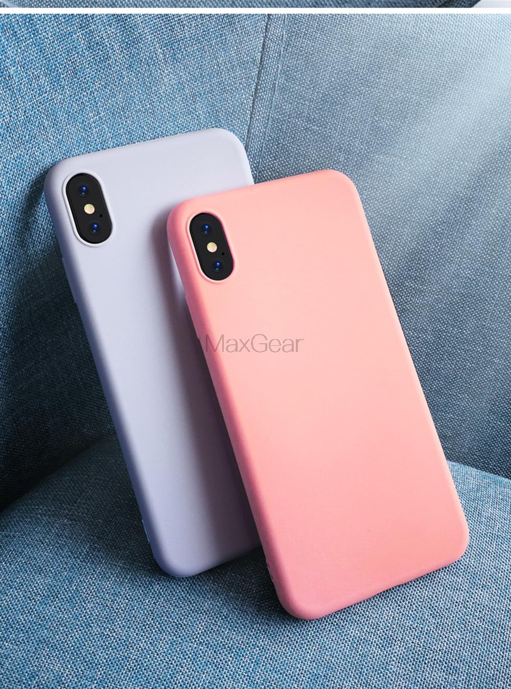 Thin Soft Case For iPhone 7 8 6 6s Plus 4 5S SE 2 Original Liquid Silicone Cover Candy For iPhone X Xs 11 Pro Max XR