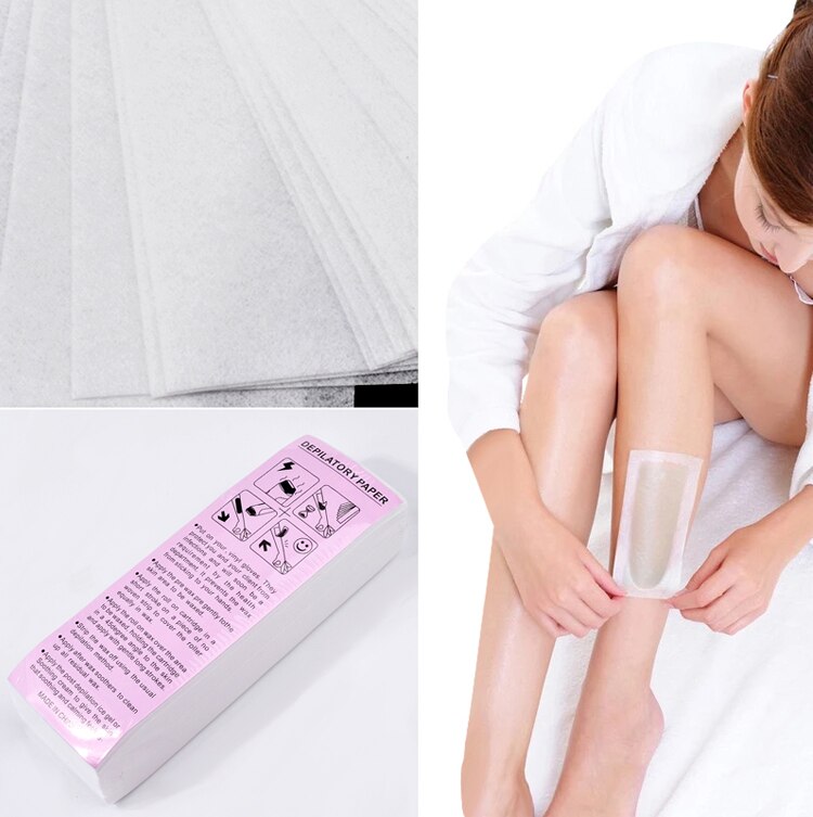 100pcs Removal Nonwoven Body Cloth Hair Remove Wax Paper Rolls High Quality Hair Removal Epilator Wax Strip Paper