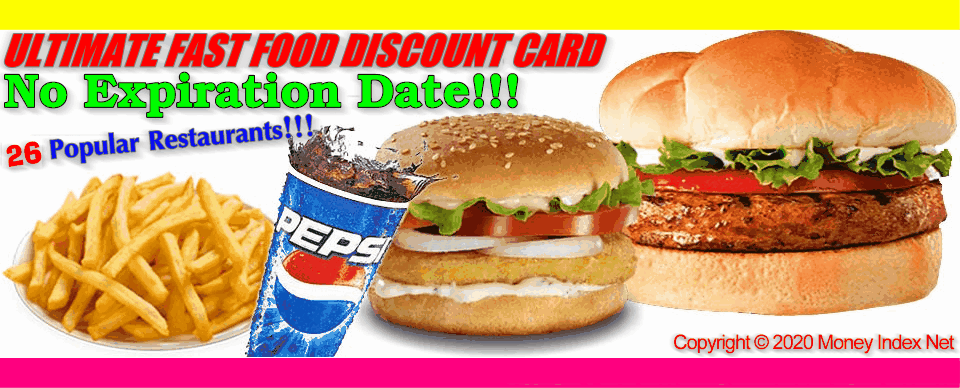 Ultimate Fast Food Discount Card