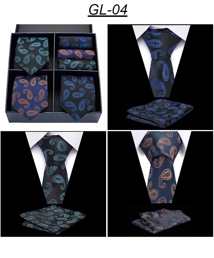 Gift box Pack Mens Tie Skinny Pink palid 100% Silk Classic Jacquard Woven Extra long Tie Hanky Set For Men Formal Wedding Party