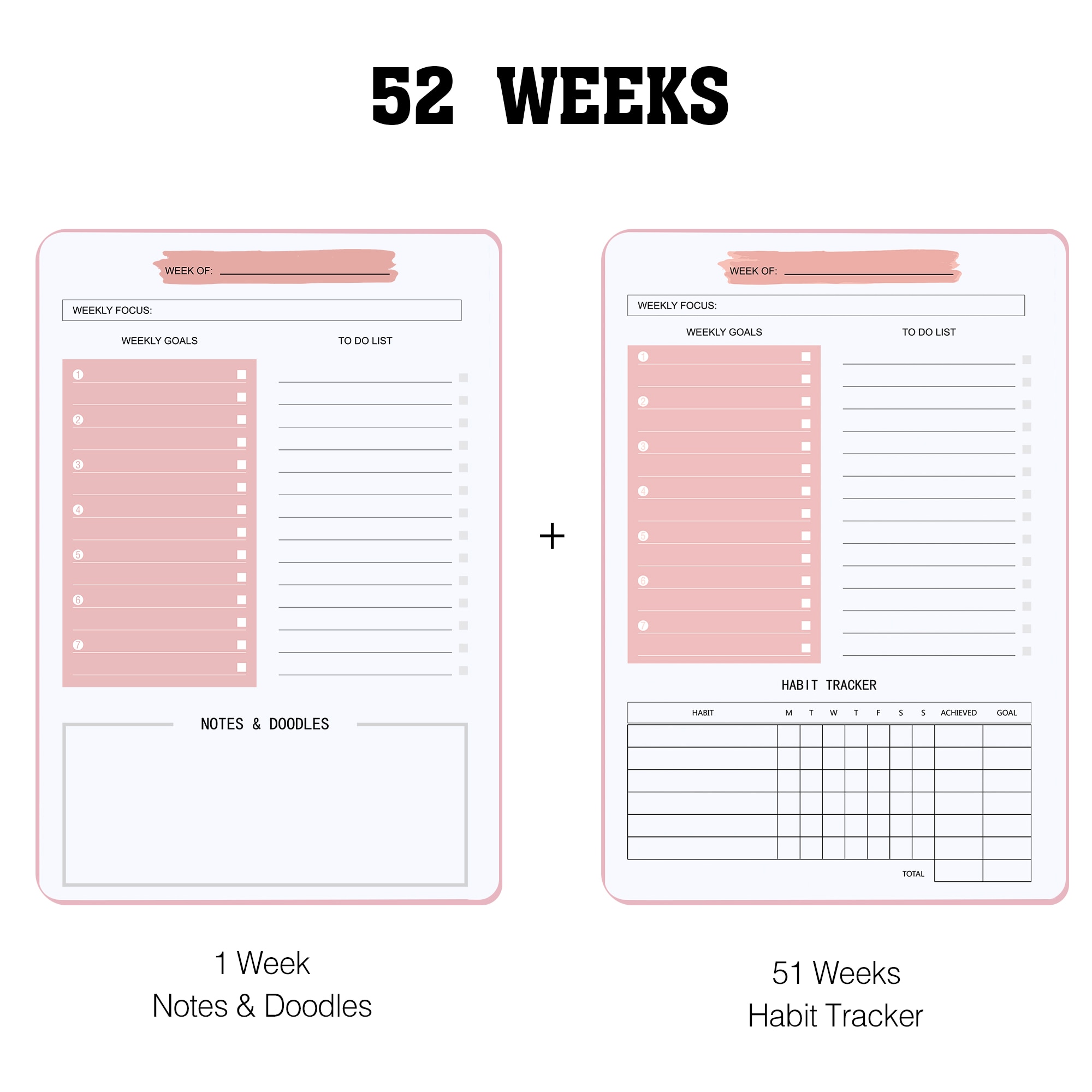 2022 Daily Weekly Planner A5 Notebook Weekly Goals Office Agenda Habit Schedule